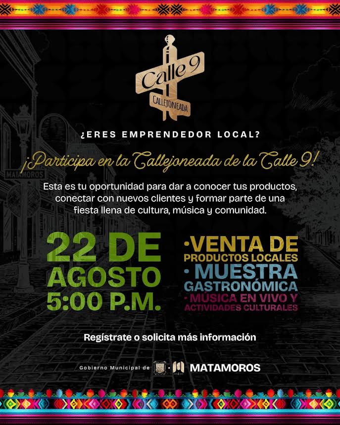 Gobierno de Beto Granados invita a la reinauguración de La Callejoneada de la Calle 9