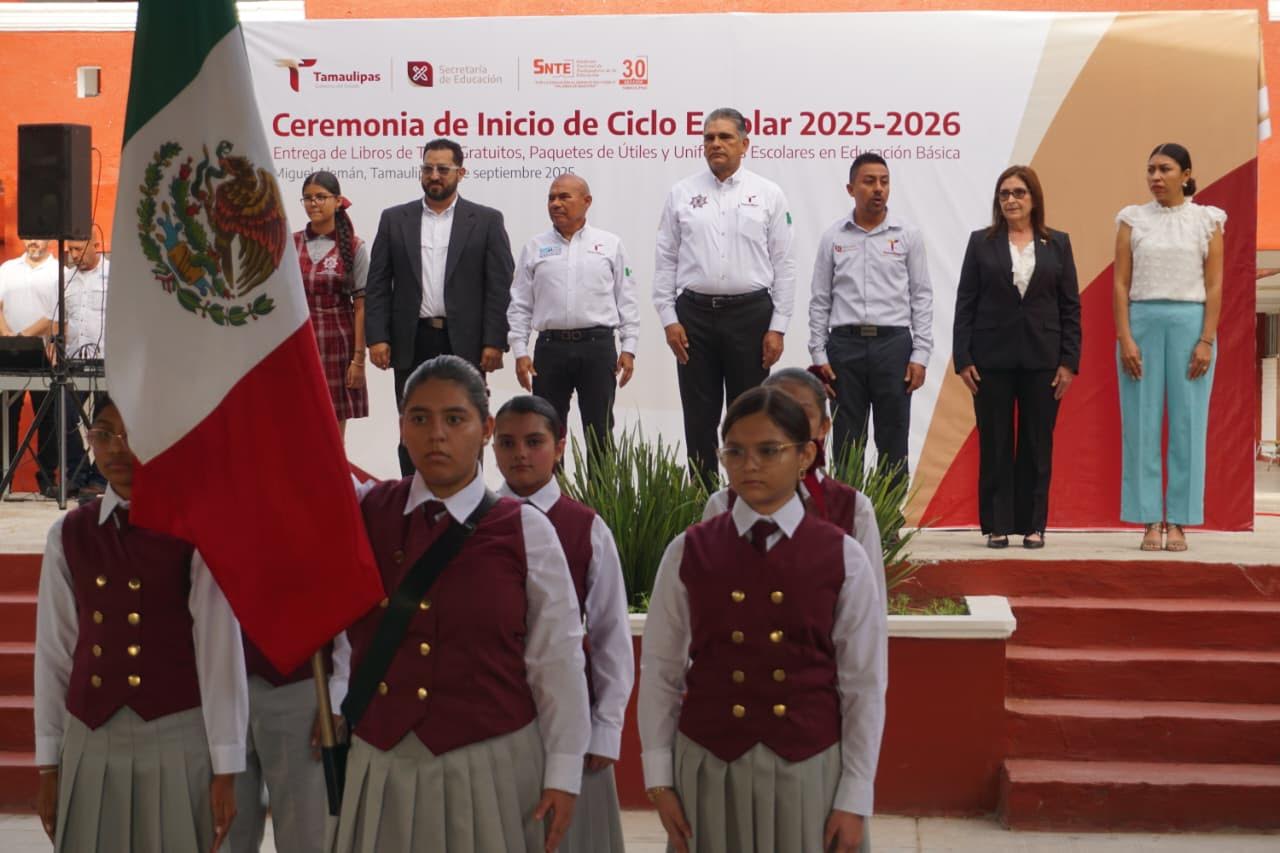 Inaugura titular de la SSPT ciclo escolar 2025-2026 en Miguel Alemán